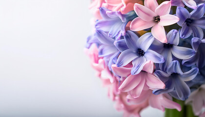 Fototapeta premium Spring flowers hyacinth background