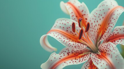 Fototapeta premium A beautiful flower in full bloom against a solid background.