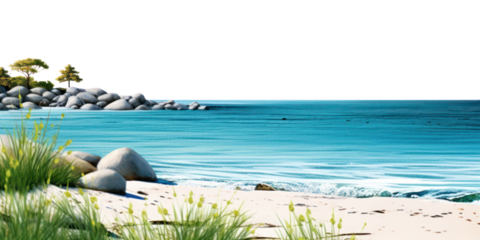 PNG  Beach rock outdoors horizon.