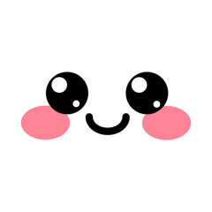 Cute vector kawaii emoji