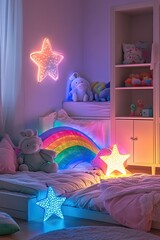 Beautiful children's room with a teepee. Selective focus.