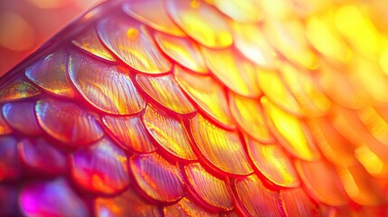 texture in the form of multi-colored scales. Selective focus.
