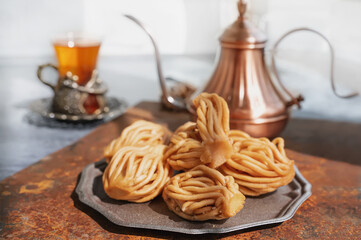 Nath, Chak Chak - Tatar national dessert. perfect for dessert blogs, street food blogs, recipe...