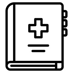Obraz premium Book medicine icon in vector illustration