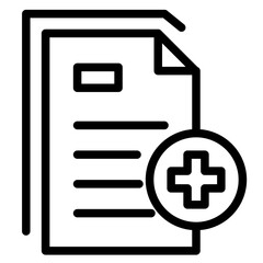 medical record icon in vector illustration