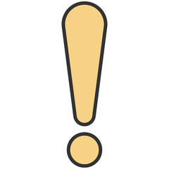 khaki exclamation mark sign