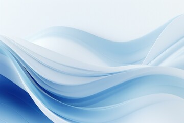 Fototapeta premium Smooth elegant blue waves creating an abstract background with a dynamic wavy pattern
