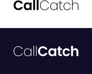 Callcatch logo, modern minimalist typography logo design