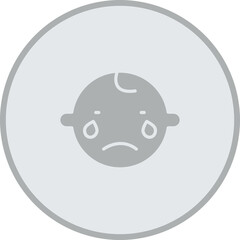 Baby Crying Vector Icon Design