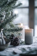 Christmas Candle and Tree