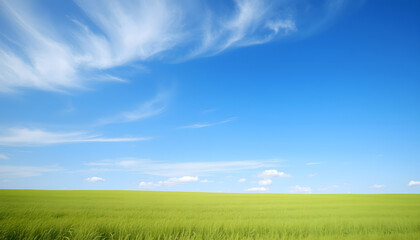 Fototapeta premium field and blue sky , with white tonespng
