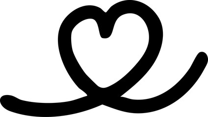 Love heart shape doodle vector 