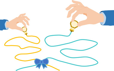 アイデアを閃くビジネスマンのイラスト