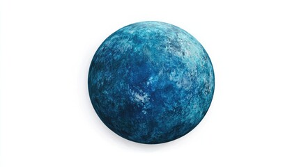 Naklejka premium Illustration of a blue planet on a white background