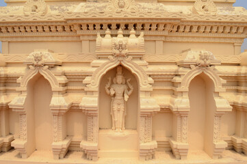 MYSORE, KARNATAKA, INDIA - APRIL 19, 2019: Sri Chamundeshwari Temple, Mysore, Karnataka State, India