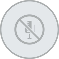 No Microphone Vector Icon Design
