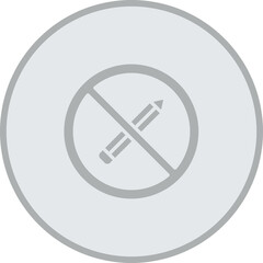 No Writing Vector Icon Design