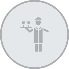 Man Hotel Service Vector Icon Design