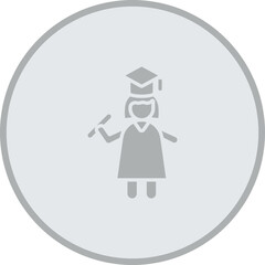 Woman Graduating Vector Icon Design