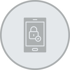 Locked Phone Vector Icon Design