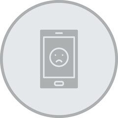 Sad Face Vector Icon Design