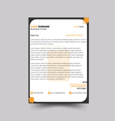creative modern letterhead, Futuristic letterhead design, simple and clean letterhead design, Abstract creative letterhead template, Minimalist professional vector letterhead design template.