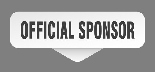 official sponsor sticker. official sponsor sign isolated on gray background