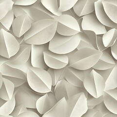 Seamless Abstract Decorative 3D Leaves Pattern Background