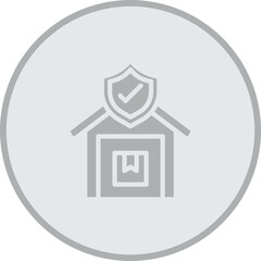 Warehouse Insurance Vector Icon Design