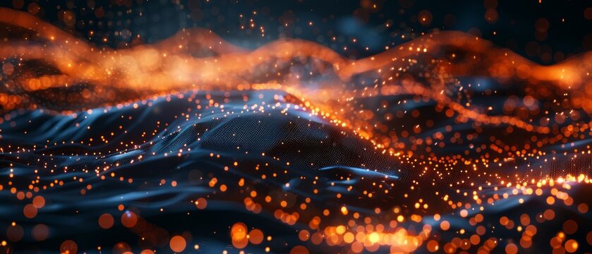 Background with futuristic design and digital elements, great for technology blogs, websites and digital presentations.