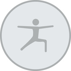 Warrior II (Virabhadrasana II) Vector Icon Design
