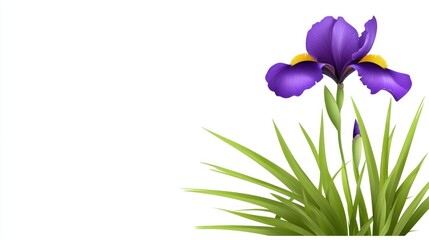 Purple Iris Flower Blossom