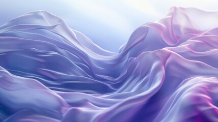 Obraz premium Abstract Lavender and Purple Silk Fabric Drapery Waves: A Serene Textured Background Image