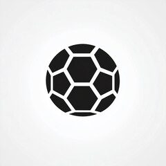Fototapeta premium Black soccer ball on white background
