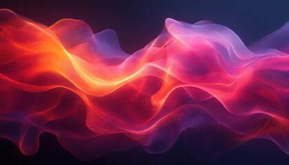 Fototapeta premium Abstract colorful waves flowing on dark background