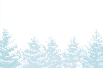 Winter Landscape Gradient: A snowy landscape with a sky transitioning from crisp white to pale blue, accented by snow-covered trees