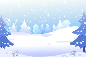 Winter Landscape Gradient: A snowy landscape with a sky transitioning from crisp white to pale blue, accented by snow-covered trees