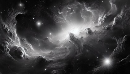 vastness of space concept background with clouds and gas