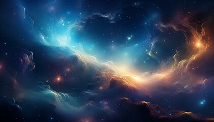 Obraz premium vastness of space concept background with clouds and gas