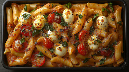 Italian-Style Pasta Dish with Herbs and Roasted Tomatoes