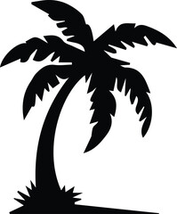 palm tree icon over white background. vector illuatration
