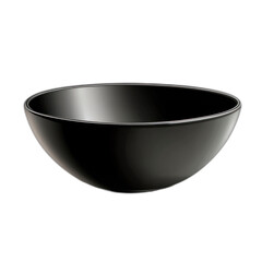 black bowl mockup transparant background