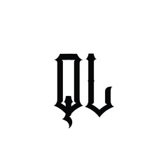 QL monogram logo design letter text name symbol monochrome logotype alphabet character simple logo