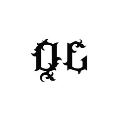 QL monogram logo design letter text name symbol monochrome logotype alphabet character simple logo