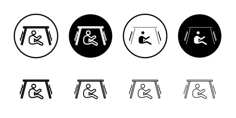 Earthquake safety place icon linear logo isolated