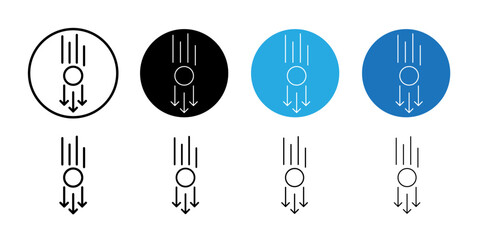 Gravity icon linear logo isolated