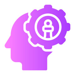 critical thinking gradient icon