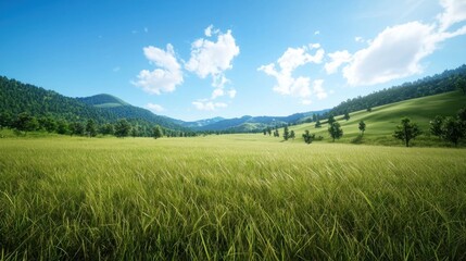 Fototapeta premium Serene Summer Meadow Landscape