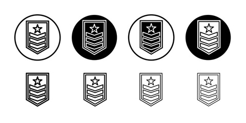 Military Rank icon linear logo isolated