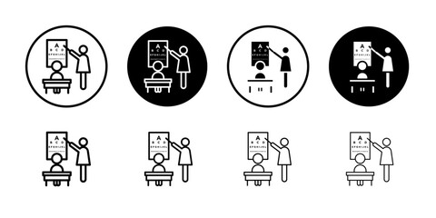 oculist icon linear logo isolated